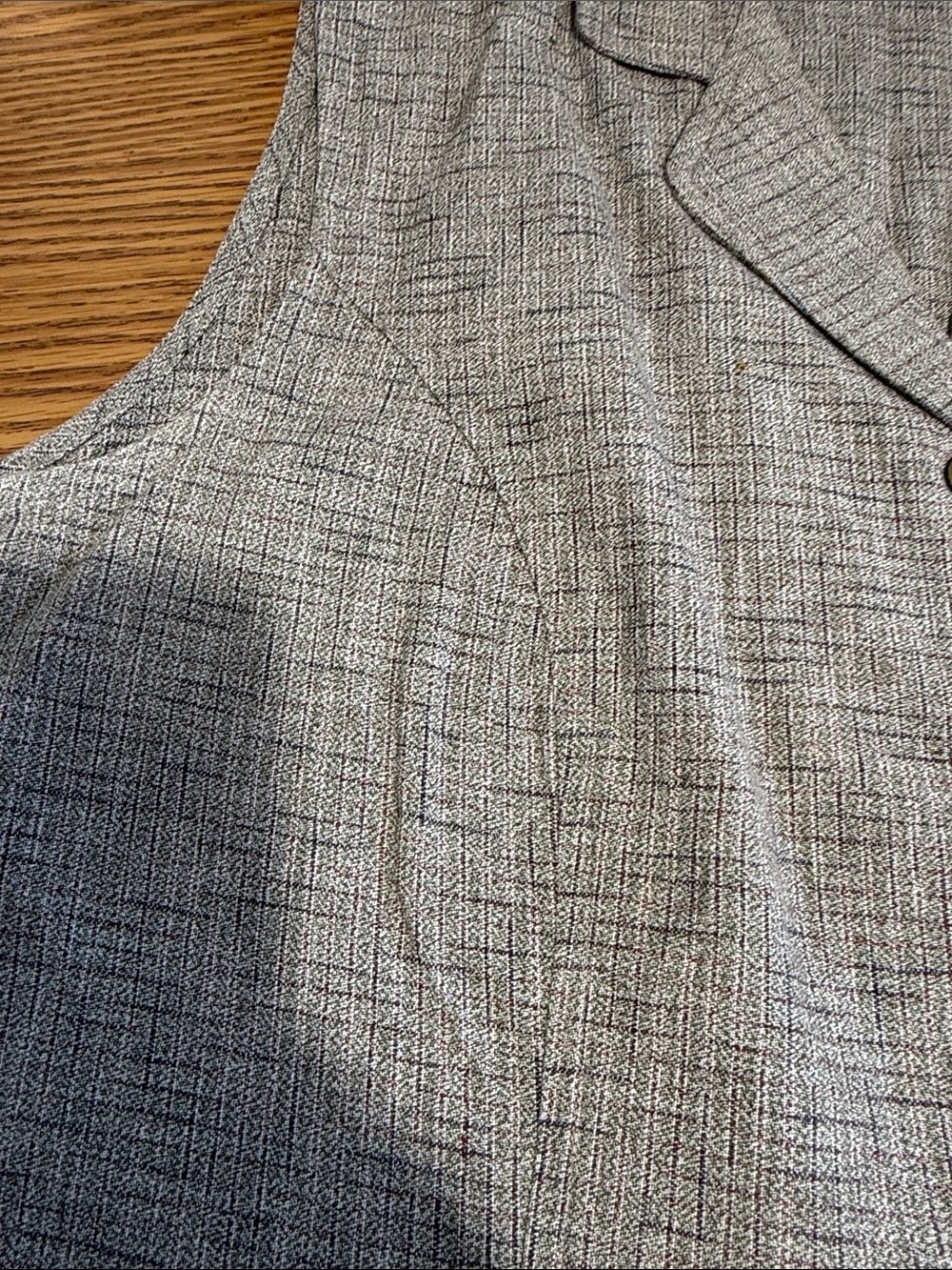 NWOT Columbia Sleeveless Gray & Purple Cotton Textured Button-Up Sleeveless Top - Picture 7 of 8